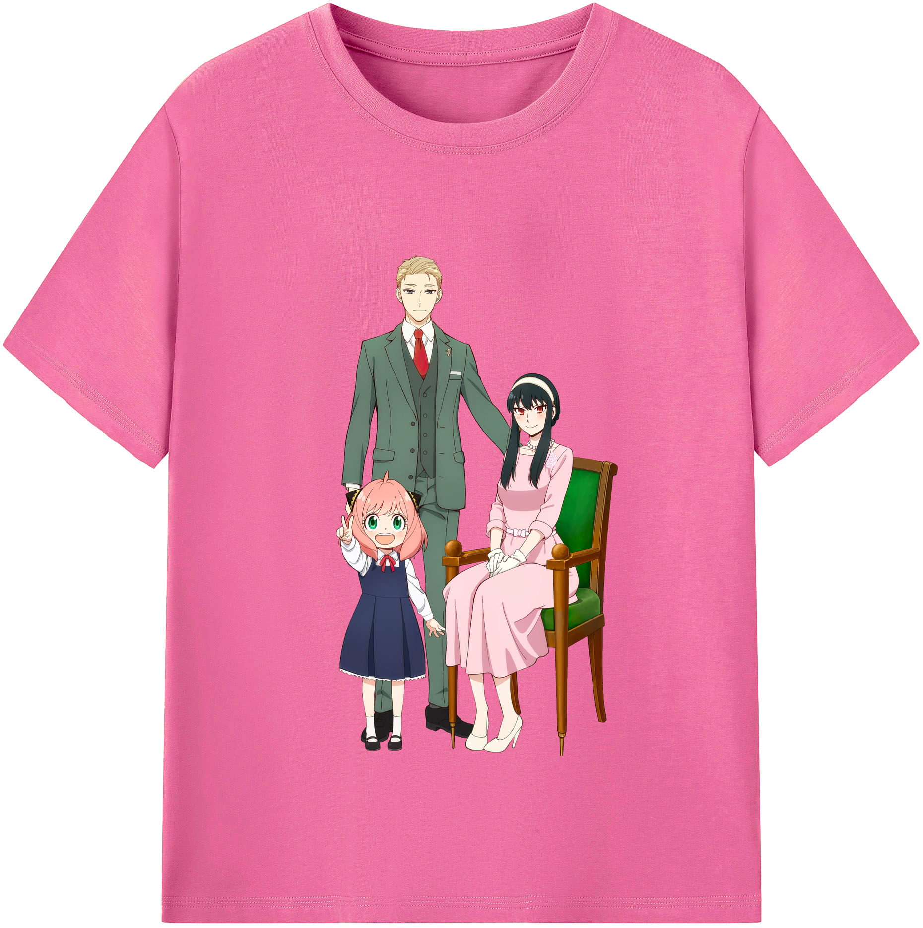 （画像用） SPY×FAMILY间谍家家酒 レディースカジュアルプリントTシャツ（綿100％）